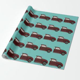Papier Cadeau Anniversaire de voiture classique antique