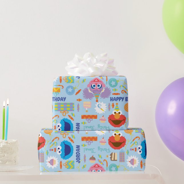 Papier Cadeau Anniversaire d'Elmo et d'Abby (Cadeaux de fête)