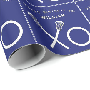 Papier Cadeau Anniversaire des sports de crosse