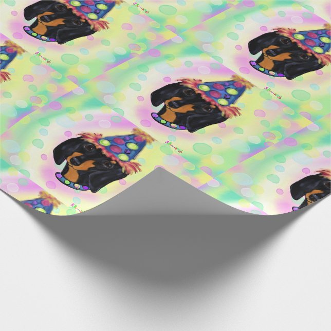 Papier Cadeau Anniversaire Doxie (Coin)