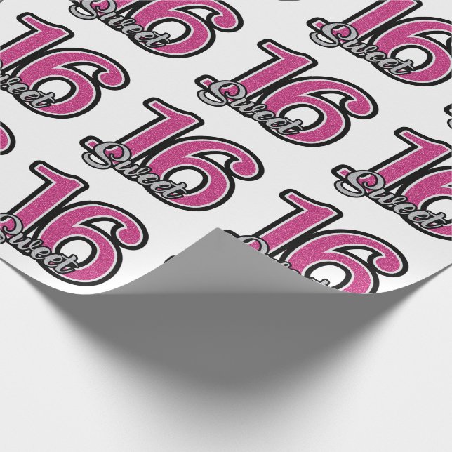 Papier Cadeau Anniversaire du bonbon 16 (Coin)