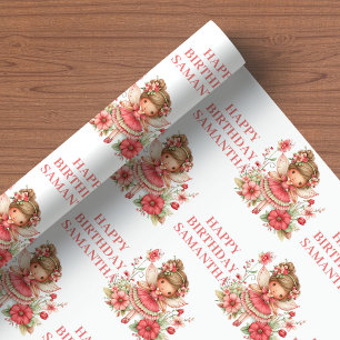 Papier Cadeau Anniversaire Fleur de Cerisier Fémin