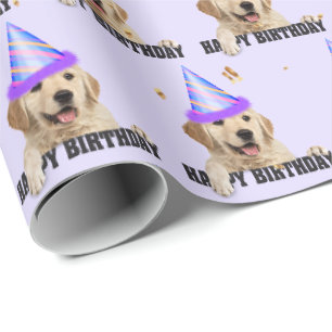 Papier Cadeau Anniversaire Golden Retriever