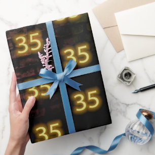 Papier Cadeau Anniversaire Neon 35 Connexion Brick