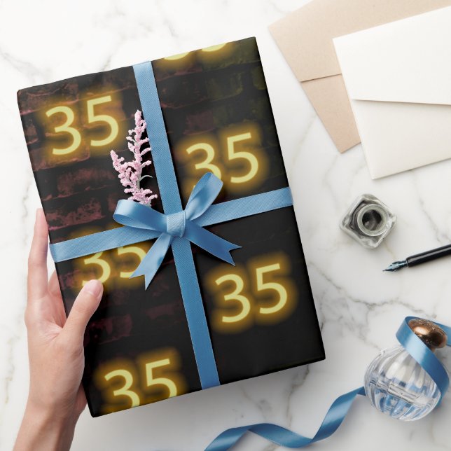 Papier Cadeau Anniversaire Neon 35 Connexion Brick (Cadeaux)