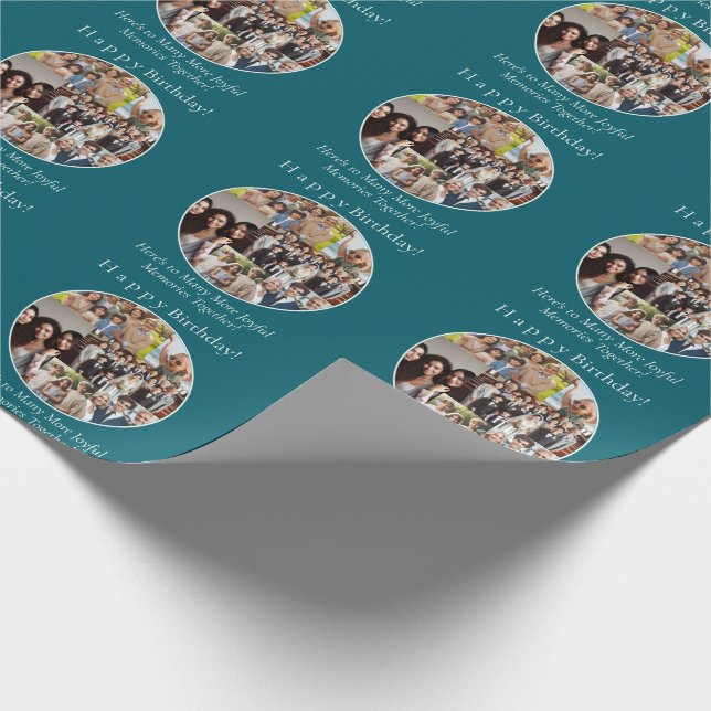 Papier Cadeau Anniversaire personnalisé de la famille et de l'ép (Coin)