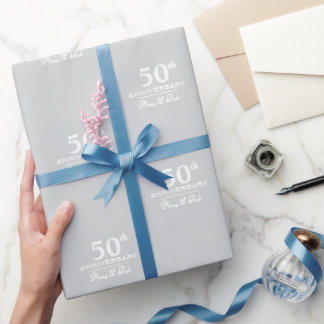 Papier Cadeau Anniversaire personnalisé moderne stylisé minimali