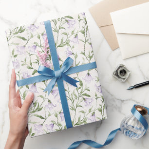 Papier Cadeau Anniversaire Plutôt Violet Floral