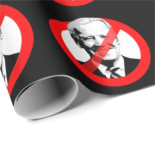 PAPIER CADEAU ANTI BIDEN (Coin rond)