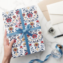 Antique coloré Indien Floral Motif Motif