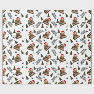 Papier Cadeau Antique Nut Christmas Wrapping Paper