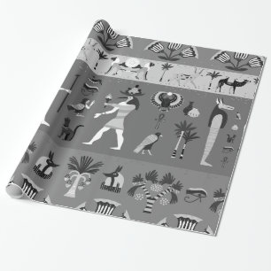 Papier Cadeau antique tombeau égyptien momie