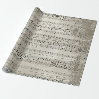 Papier Cadeau Antique Vintage ancienne feuille de musique 4