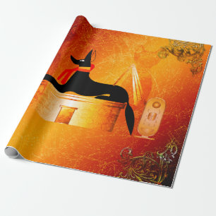 Papier Cadeau Anubis, dieu égyptien antique