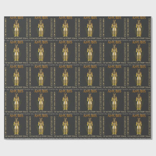 Papier Cadeau Anubis Gardien Intrépide de Tombe Égypte Ancienne
