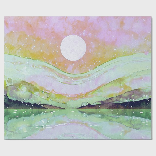 Papier Cadeau *~* AP67 Pastel Peinture d'Art Abstrait Nature (Plat)
