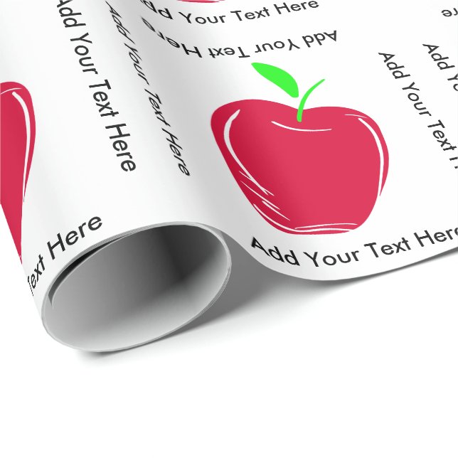 Papier Cadeau Apple et anniversaire fait sur commande de (Coin rond)
