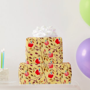 Papier Cadeau Apple Orchard rouge