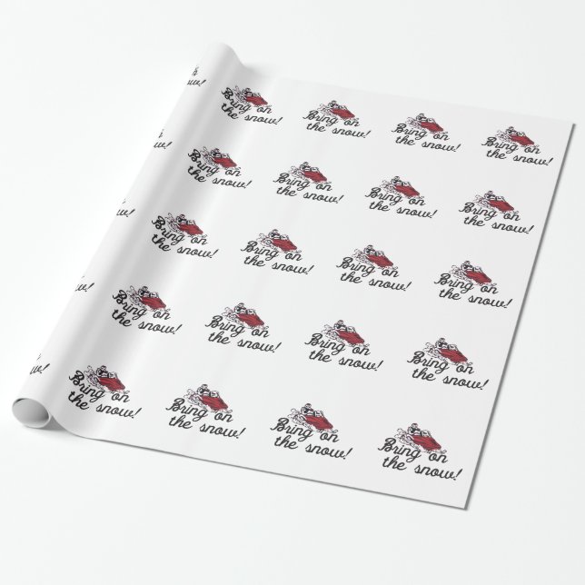 Papier Cadeau Apportez sur la neige (Déroulé)