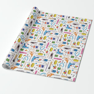 Papier Cadeau Approvisionnements mignons de métier