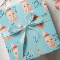 Aqua Blue bébé visage anniversaire | Photo personn
