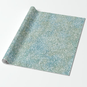 Papier Cadeau Aqua Blue Green Glitzy Parties scintillant