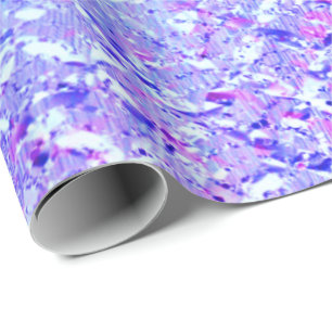 Papier Cadeau Aqua Violet Turquoise Gris cristal