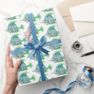 Papier Cadeau Aquarelle Animal Art Blue Tropical Fish
