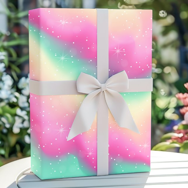 Papier Cadeau Aquarelle arc-en-ciel Unicorn Galaxy Sparkday (Créateur téléchargé)