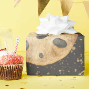 Papier Cadeau Aquarelle biscuits au chocolat pour Anniversaire