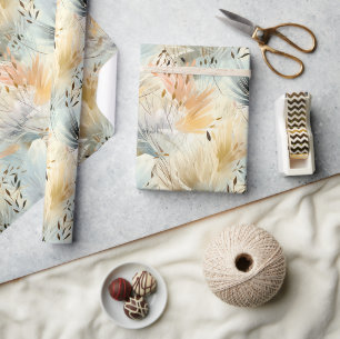 Papier Cadeau Aquarelle bleu bleu foncé jaune Beige printemps