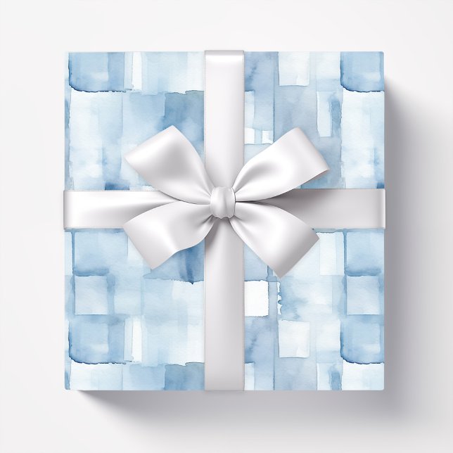 Papier Cadeau Aquarelle bleu pâle Abstraite (Créateur téléchargé)