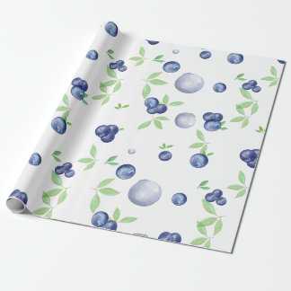 Papier Cadeau Aquarelle Blueberry