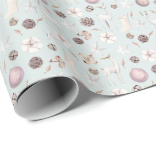 Papier Cadeau Aquarelle Bois Deer