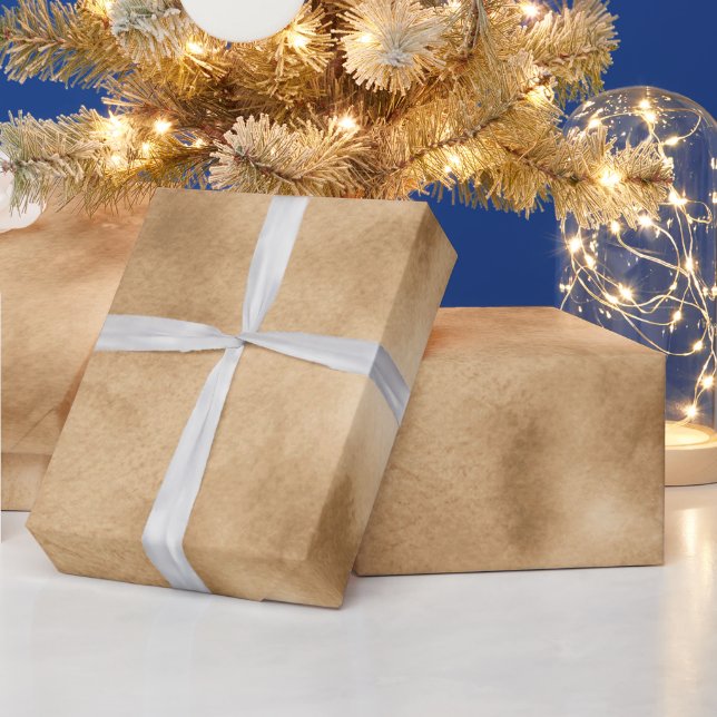 Papier Cadeau Aquarelle Brown crème (Vacances)