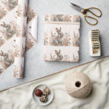 Aquarelle Bunny & Flores : Art du printemps
