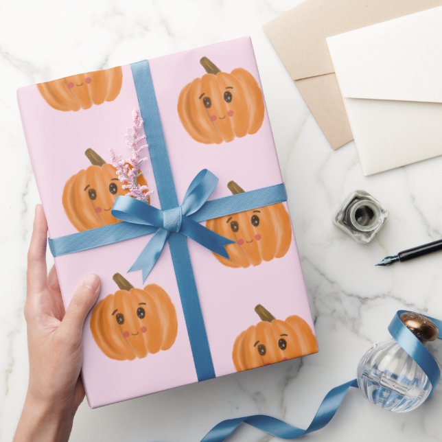 Papier Cadeau Aquarelle Citrouille (Cadeaux)