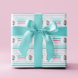 Papier Cadeau Aquarelle Crème glacée Dimanche Anniversaire