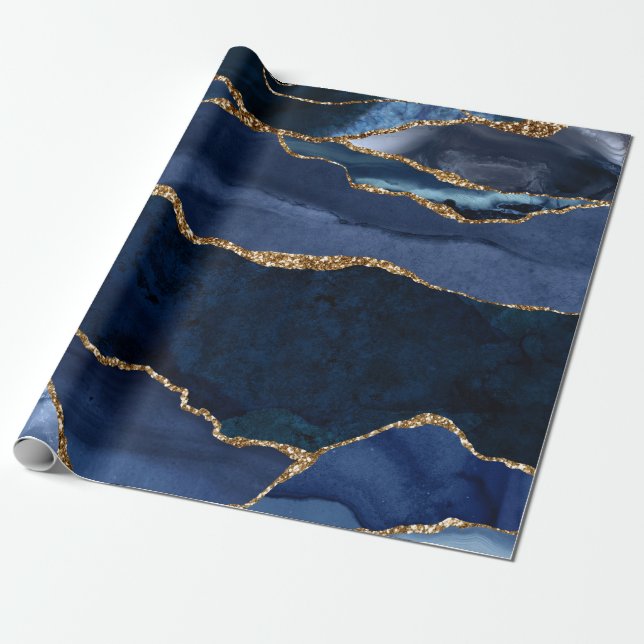 Papier Cadeau Aquarelle d'aquarelle marine Abstraite (Déroulé)