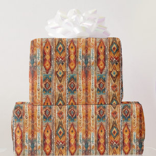 Papier Cadeau Aquarelle de style sud-ouest Colorée Roll d'annive