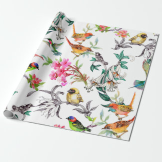 Papier Cadeau Aquarelle dessinée main sans couture motif avec tr