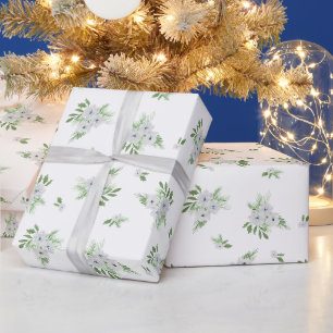 Papier Cadeau Aquarelle et motif d'épinette