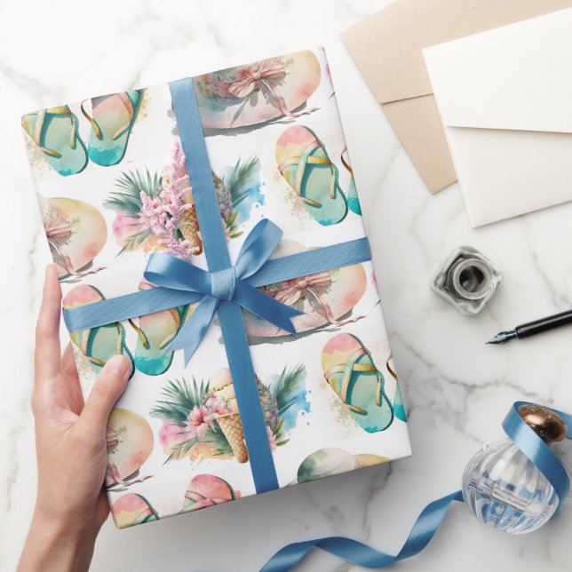 Papier Cadeau Aquarelle Été (Cadeaux)