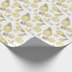Papier Cadeau Aquarelle fine ananas