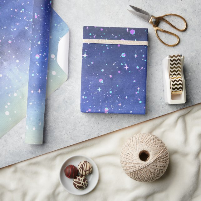 Papier Cadeau Aquarelle Galaxy (Artisanat)