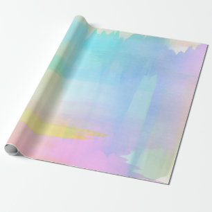 Papier Cadeau Aquarelle jaune rose pastel Abstraite
