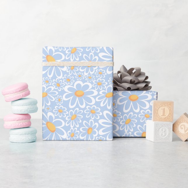 Papier Cadeau Aquarelle moderne Florale Fleurs botaniques (Baby Shower)