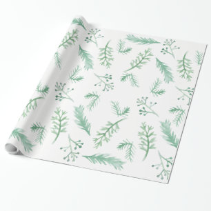 Papier Cadeau Aquarelle papier d'enveloppement À feuillage persi