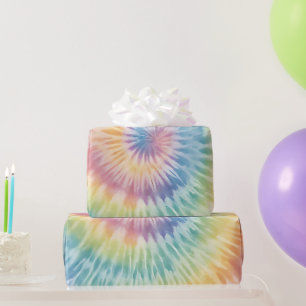 Papier Cadeau Aquarelle Pastel Rainbow Tie Dye