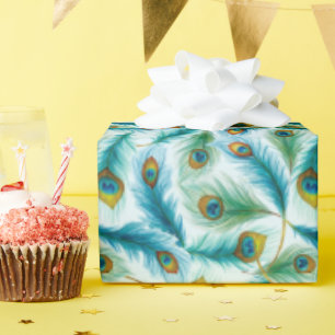 Papier Cadeau Aquarelle Peacock FeatMotif